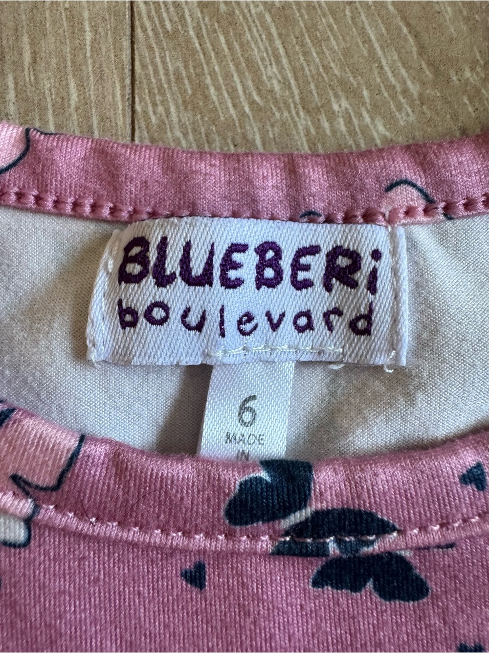 Blueberi Boulevard girls Pink Butterfly Short-Sleeve Dress - Picture 2 of 3